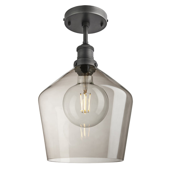 Brooklyn Glass Schoolhouse Flush Mount - 10 Inch