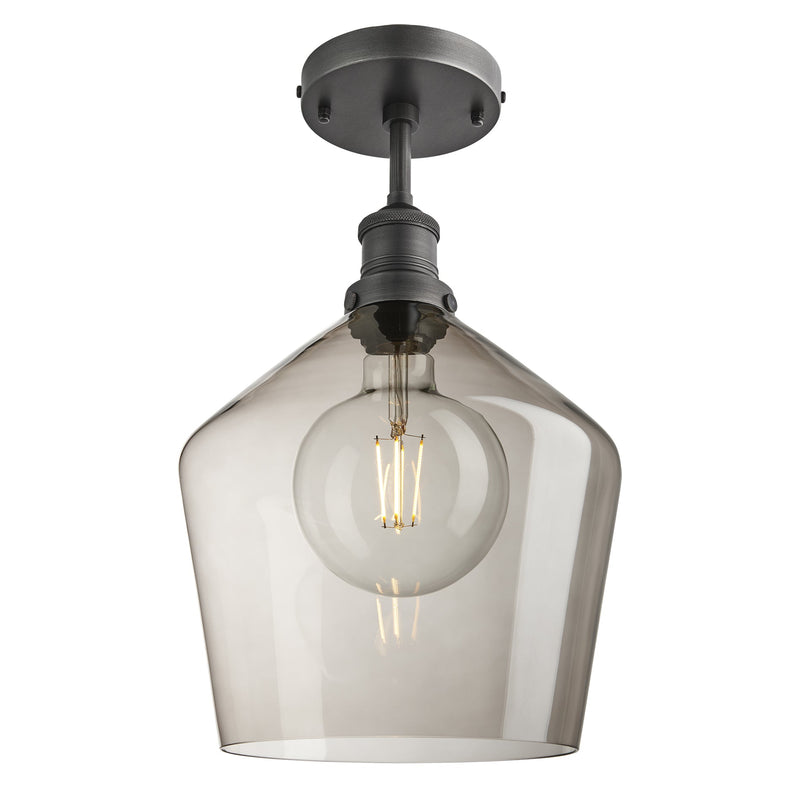 Brooklyn Glass Schoolhouse Flush Mount - 10 Inch