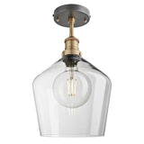 Brooklyn Glass Schoolhouse Flush Mount - 10 Inch