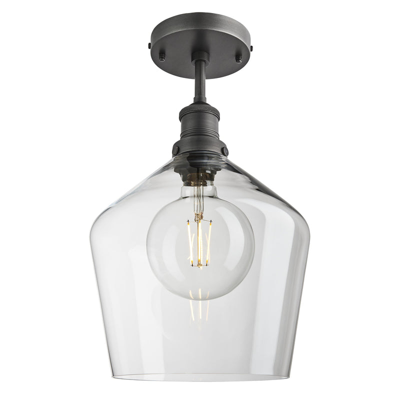 Brooklyn Glass Schoolhouse Flush Mount - 10 Inch