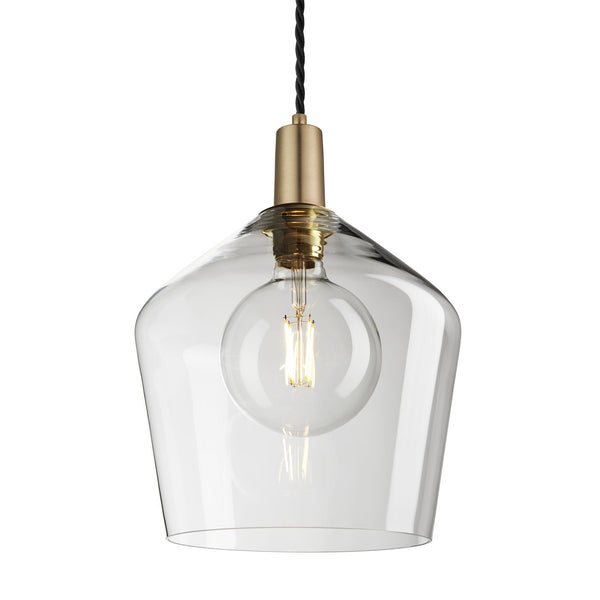 Sleek Glass Schoolhouse Pendant - 10 Inch