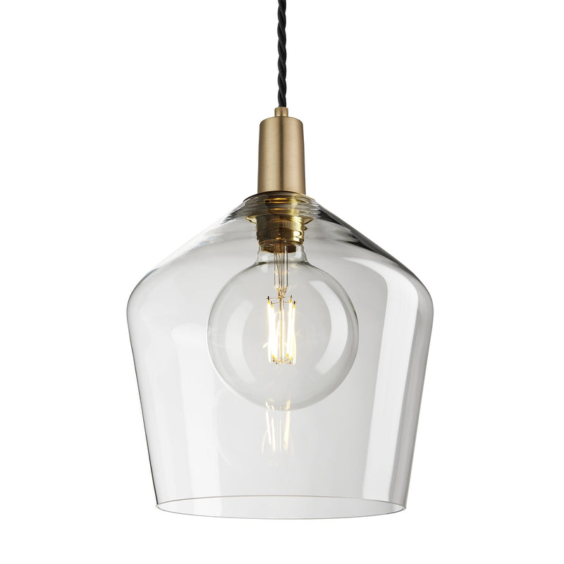 Sleek Glass Schoolhouse Pendant - 10 Inch