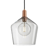 Sleek Glass Schoolhouse Pendant - 10 Inch