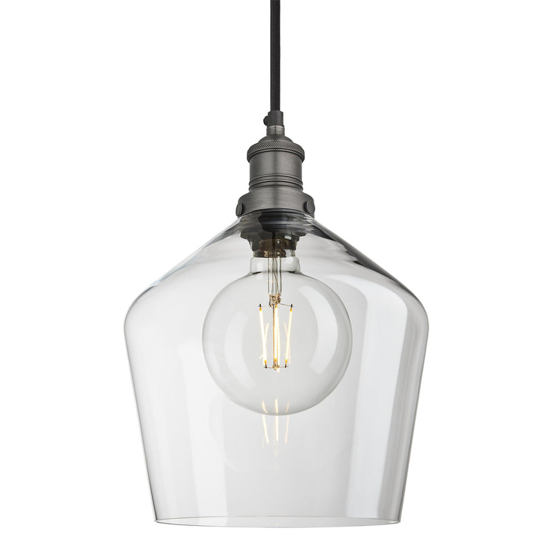 Brooklyn Glass Schoolhouse Pendant Light - 10 Inch