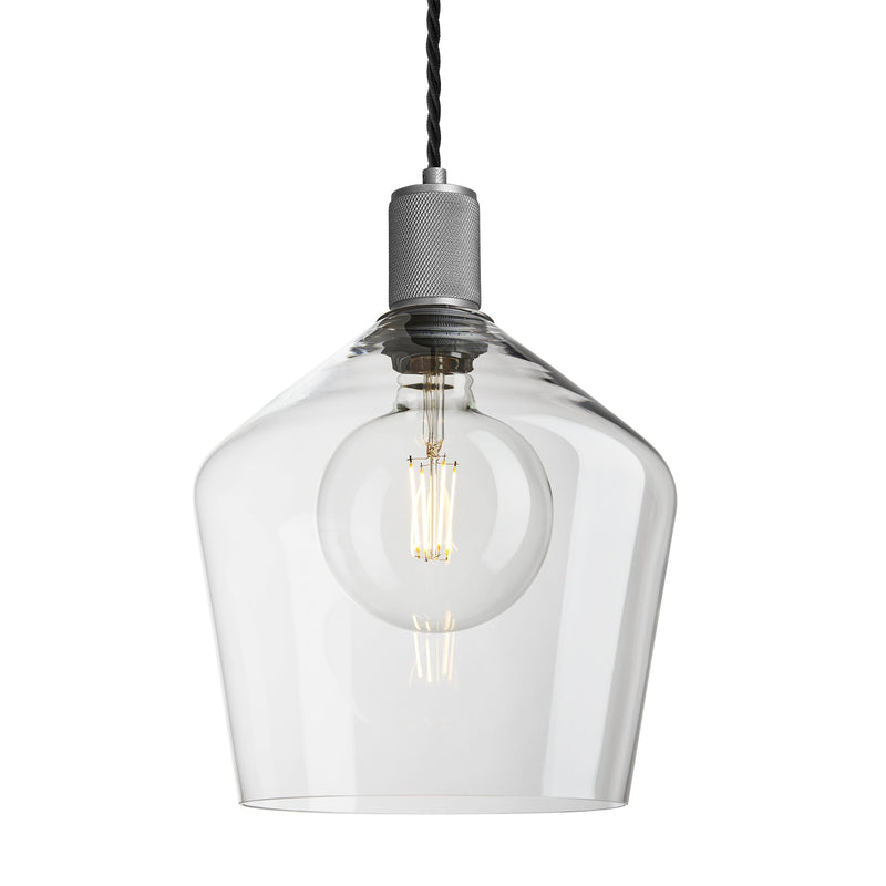 Knurled Glass Schoolhouse Pendant - 10 Inch