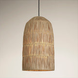 Raffia Ceiling Pendant Light - 10 inch - Cone - Natural