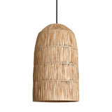 Raffia Ceiling Pendant Light - 10 inch - Cone - Natural