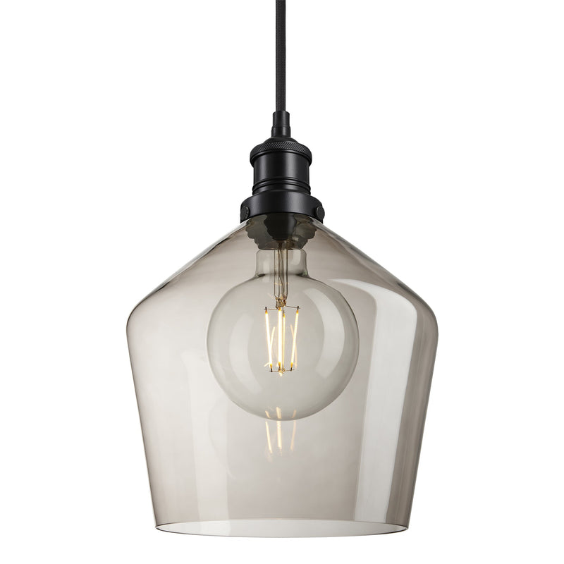 Brooklyn Glass Schoolhouse Pendant Light - 10 Inch