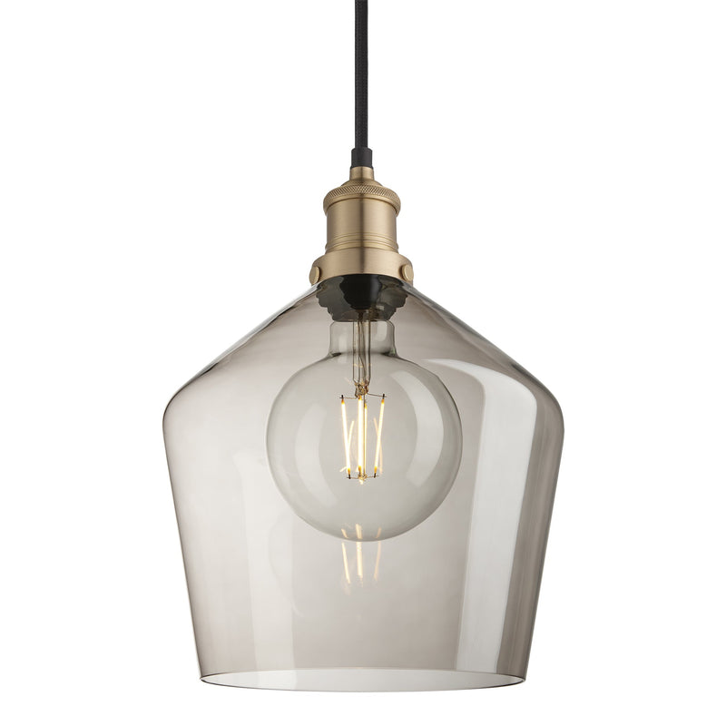 Brooklyn Glass Schoolhouse Pendant Light - 10 Inch