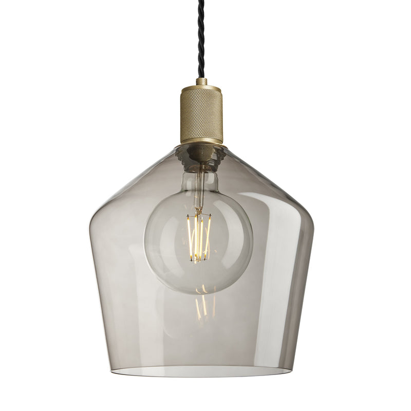 Knurled Glass Schoolhouse Pendant - 10 Inch