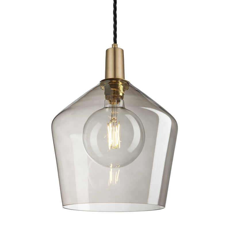 Sleek Glass Schoolhouse Pendant - 10 Inch