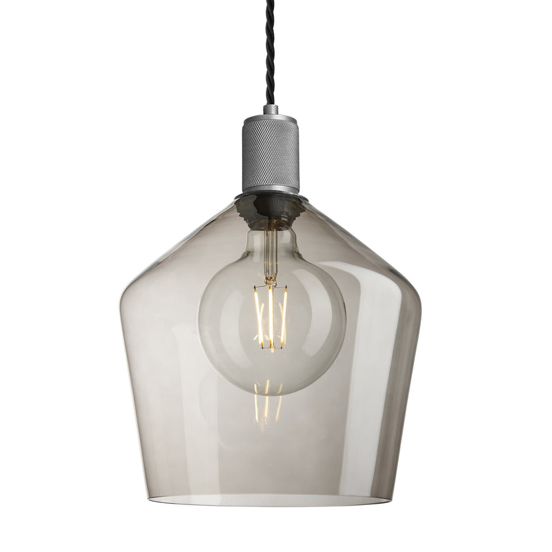 Knurled Glass Schoolhouse Pendant - 10 Inch