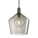 Sleek Glass Schoolhouse Pendant - 10 Inch