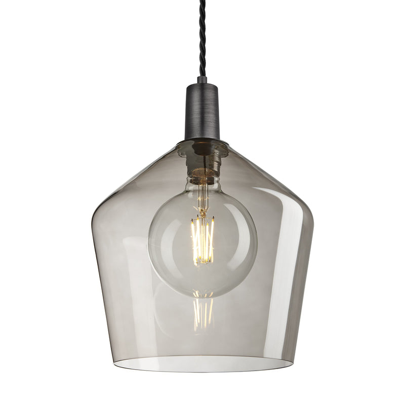 Sleek Glass Schoolhouse Pendant - 10 Inch