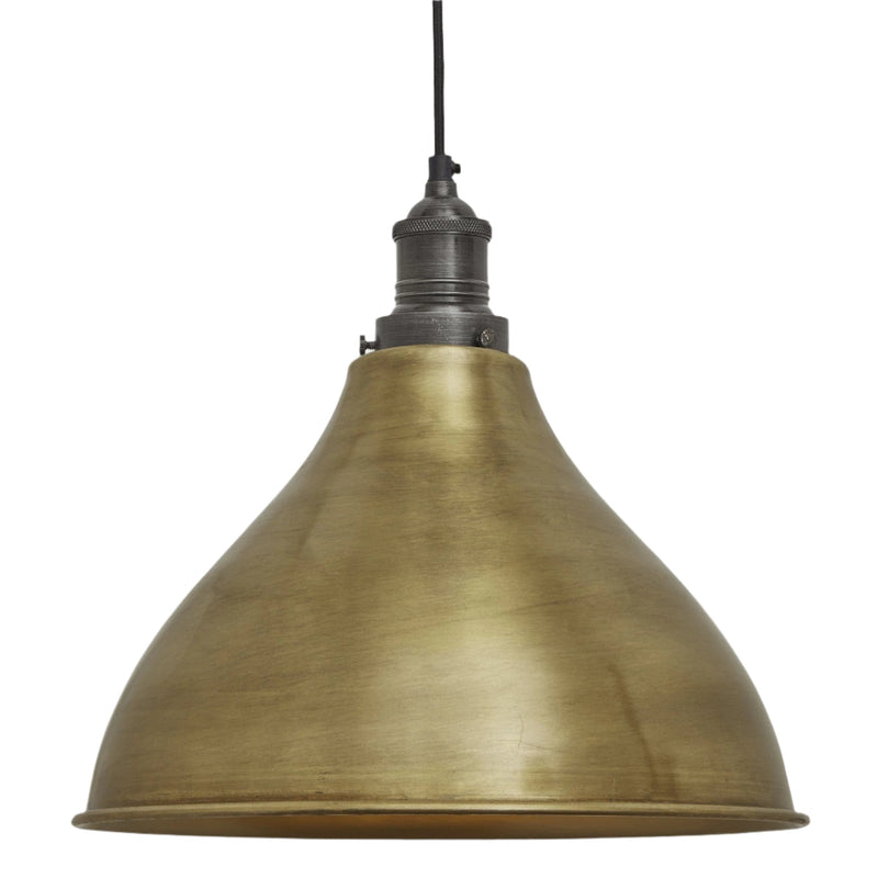 Brooklyn Cone Pendant - 12 Inch - Brass