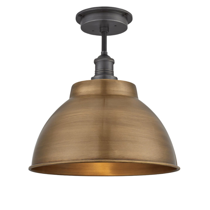 Brooklyn Outdoor & Bathroom Dome Semi Flush Mount - 13 Inch