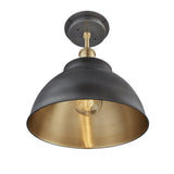 Brooklyn Outdoor & Bathroom Dome Semi Flush Mount - 13 Inch