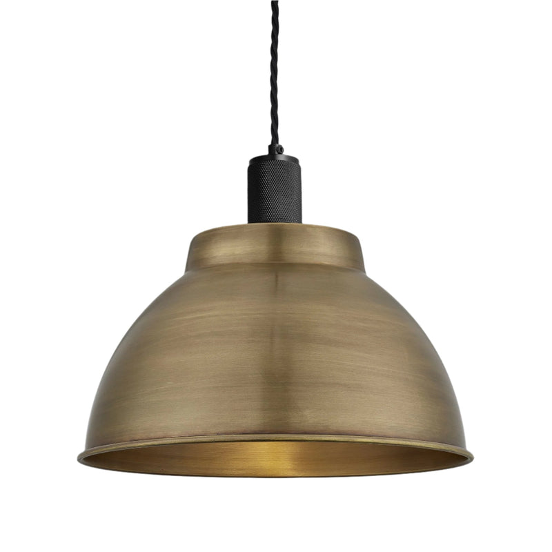 Knurled Dome Pendant - 13 Inch
