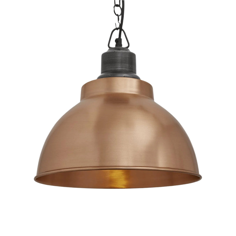 Brooklyn Dome Pendant Light - 13 Inch - Chain Holder