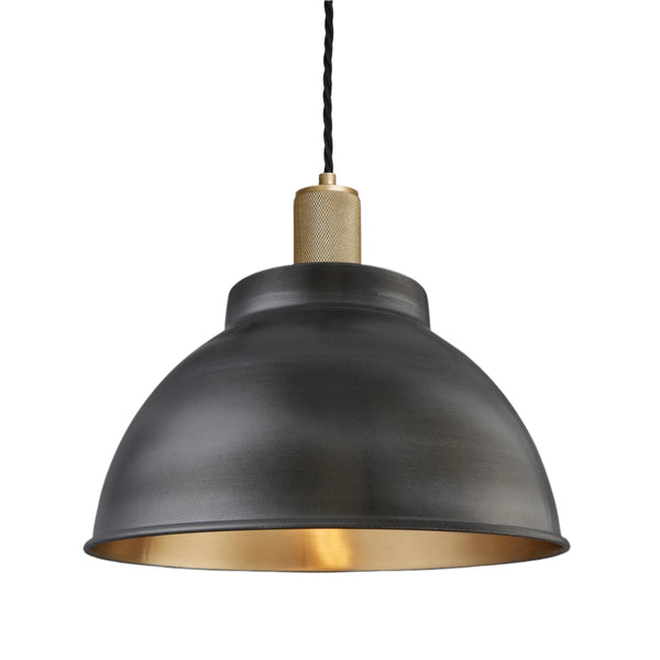 Knurled Dome Pendant - 13 Inch