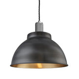 Knurled Dome Pendant - 13 Inch