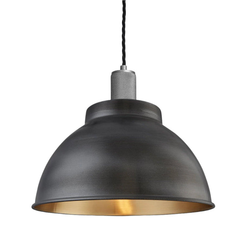 Knurled Dome Pendant - 13 Inch