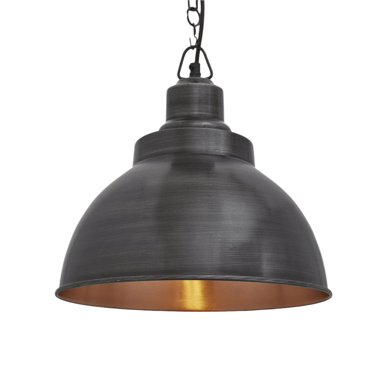 Brooklyn Dome Pendant Light - 13 Inch - Chain Holder