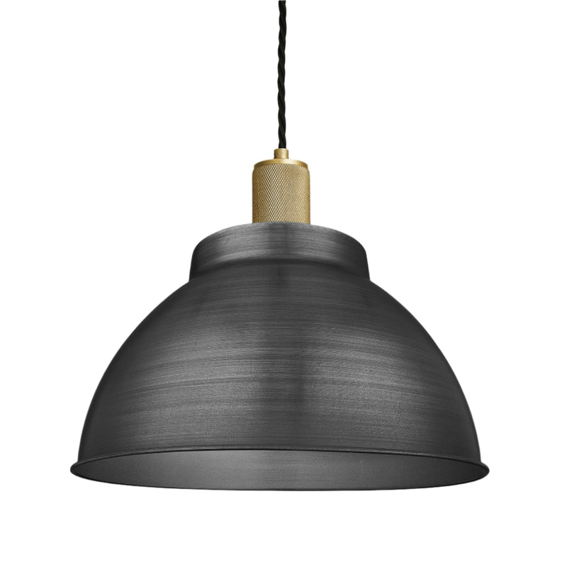 Knurled Dome Pendant - 13 Inch