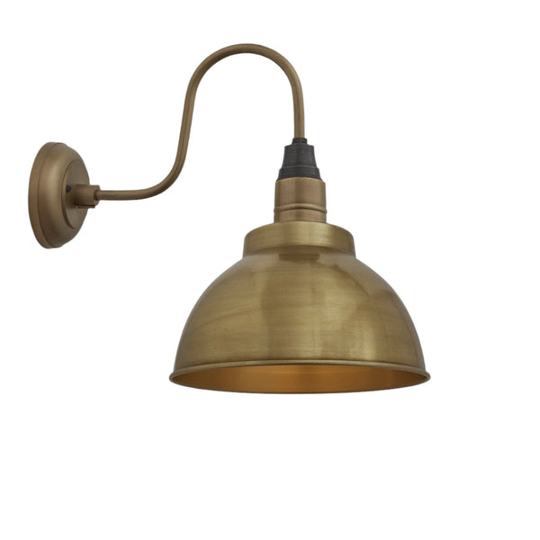 Swan Neck Dome Wall Light - 13 Inch