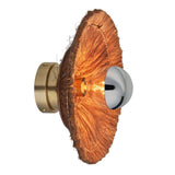 Moonj Natural Grass Round Wall Light Flush Mount - Brown