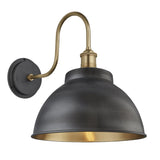 Swan Neck Outdoor & Bathroom Dome Wall Light - 13 Inch