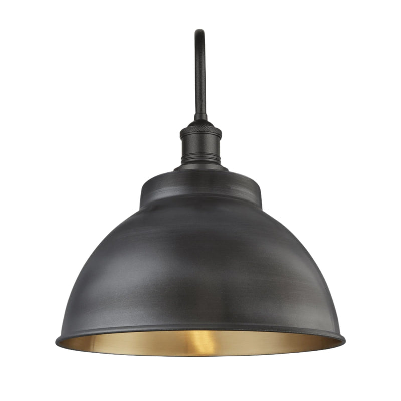 Swan Neck Outdoor & Bathroom Dome Wall Light - 13 Inch