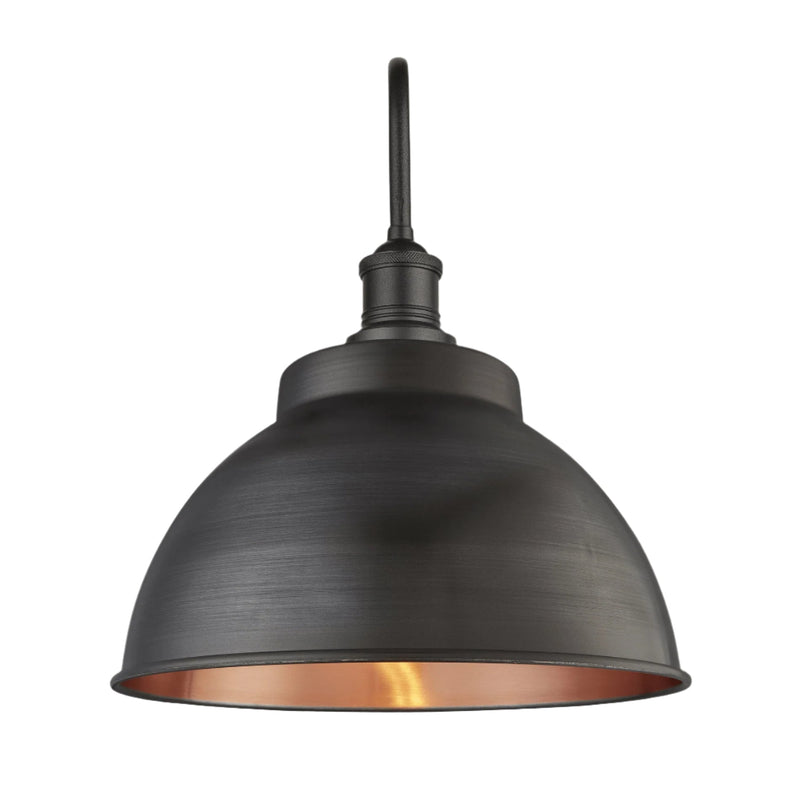 Swan Neck Outdoor & Bathroom Dome Wall Light - 13 Inch