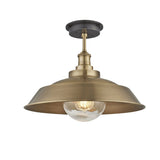 Brooklyn Outdoor & Bathroom Step Flush Mount - 16 Inch - Brass