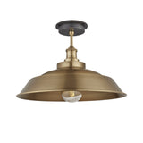 Brooklyn Outdoor & Bathroom Step Flush Mount - 16 Inch - Brass