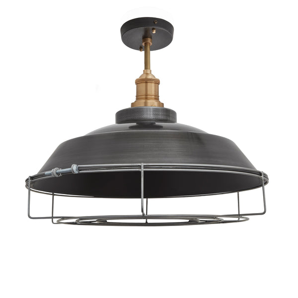 Brooklyn Step Flush Mount - 16 Inch - Pewter