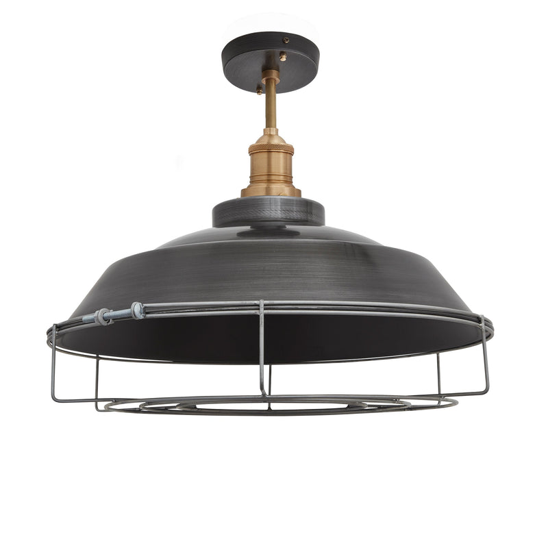 Brooklyn Step Flush Mount - 16 Inch - Pewter