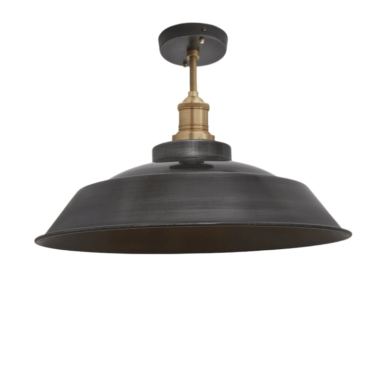 Brooklyn Step Flush Mount - 16 Inch - Pewter
