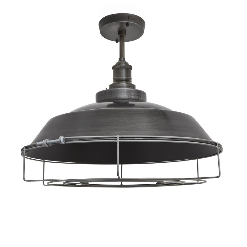 Brooklyn Step Flush Mount - 16 Inch - Pewter