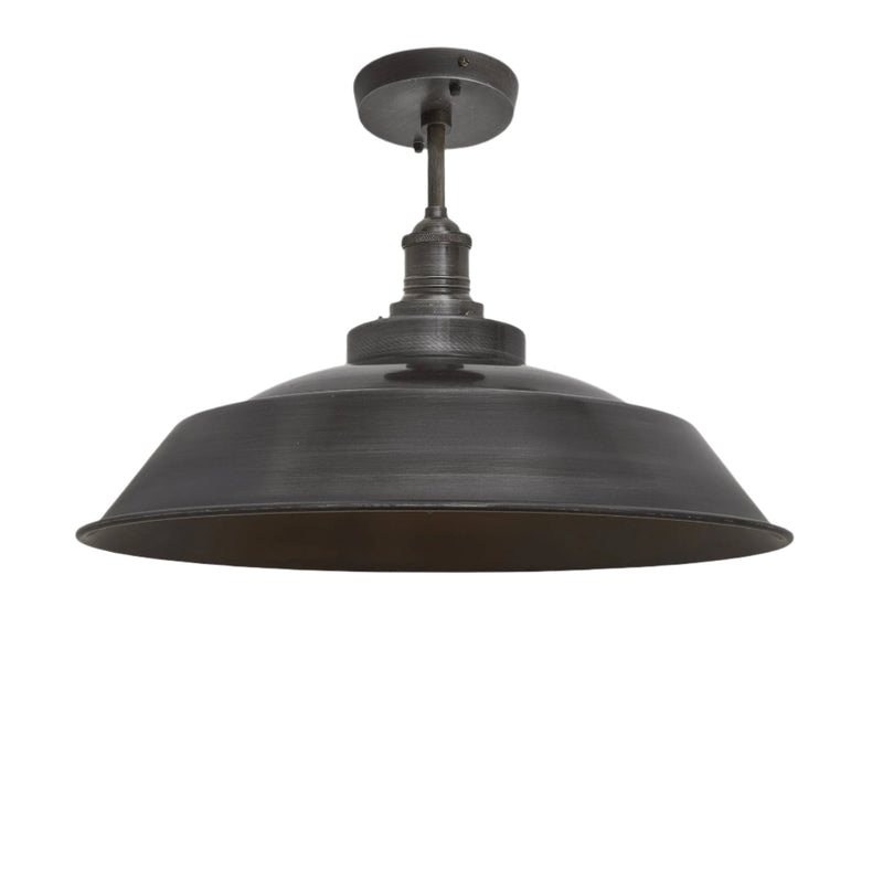 Brooklyn Step Flush Mount - 16 Inch - Pewter