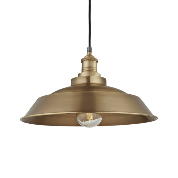 Brooklyn Outdoor & Bathroom Step Pendant - 16 Inch - Brass