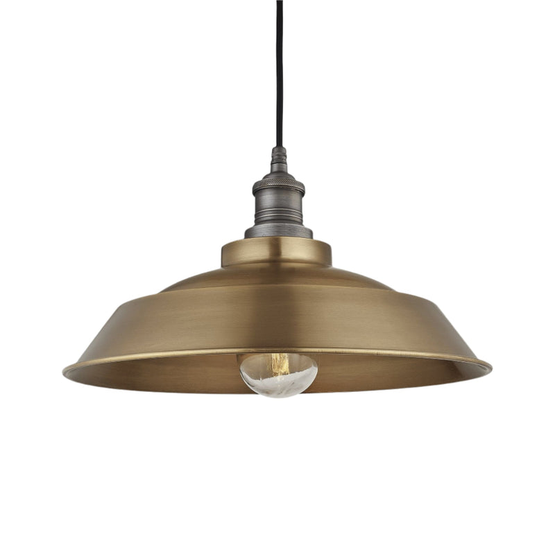Brooklyn Outdoor & Bathroom Step Pendant - 16 Inch - Brass