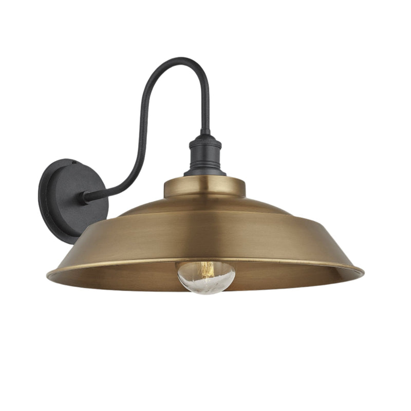 Swan Neck Outdoor & Bathroom Step Wall Light - 16 Inch