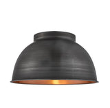 Brooklyn Outdoor & Bathroom Dome Flush Mount - 17 Inch - Pewter & Copper