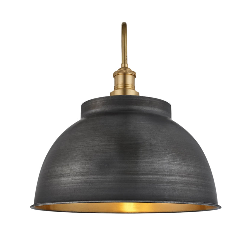 Swan Neck Outdoor & Bathroom Dome Wall Light - 17 Inch