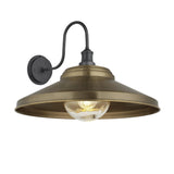 Swan Neck Outdoor & Bathroom Giant Step Wall Light - 18 Inch - Brass