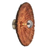 Moonj Natural Grass Round Wall Light Flush Mount - Brown