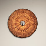 Moonj Natural Grass Round Wall Light Flush Mount - Brown