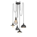 Brooklyn 5 Wire Pendant with Shades