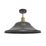Brooklyn Giant Hat Flush Mount - 21 Inch - Pewter